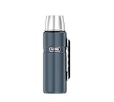 THERMOS STAINLESS KING Thermosflasche ice grey 1,20l - Edelstahl, absolut dicht,...