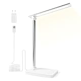 Shuwomart Schreibtischlampe - LED Tischlampe Dimmbar, LED Nachttischlampe, 5...