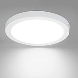 Glitzerlife LED Deckenleuchte Rund Flach 18W – Badezimmerlampe Modern...