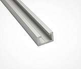 Aluminium C-Profil Silber 17x11mm | 1m | eloxiert | mit Bohrnut für M8...