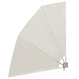 vidaXL Balkonfächer Creme 210x210cm Balkonsichtschutz Seitenmarkise Terrasse