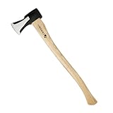 HÖGERT TECHNIK Spaltaxt 2000g, Hickory-Holzgriff, gehärteter Stahl, 47-55 HRC,...