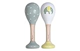 Kindsgut Rasseln aus Holz, 2er Set Musik Instrument für Babys und Klein-Kinder,...