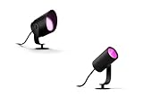 Philips Hue Lily Basis-Set mit 4 Gartenspots (Anthrazit) – Weißes und...