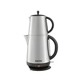Shov elektrischer Edelstahl Tee- und Wasserkocher Vol: 1,7L, TeeVol: 1L mit...
