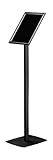 EUROPEL Infoständer schwarz auf 90cm hoch Ständerfuß, Metallsockel 320x245mm,...