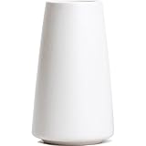 Keramikvase – Blumenvase Weiß, 15cm Minimalistischer Moderne Pampasgras Vase,...