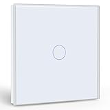 BSEED Touch-Schalter, 1 Gang, 1 Weg, weiß, Lichtschalter mit LED-Anzeige,...