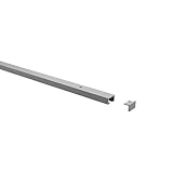 Interdeco Gardinenschienen vorgebohrt Silber-Grau 1-läufige Vorhangschienen aus...