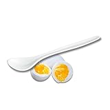 homiez Eierlöffel Kunststoff Weiß [12 Stück] - Auch geeignet als Eislöffel,...