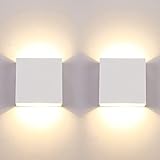 CHEVVY 2 Stück LED Wandleuchte Innen Weiße 7W Moderne LED Wandleuchte Up and...