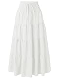 Adigaber Lang Rock Damen Chiffon Bohemien Einheitsgröße Maxirock Verstellbares...