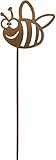 KRONLY Gartenstecker niedliche Dicke Biene Roststecker Metall wetterfest...
