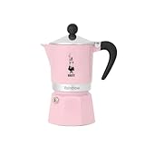 Bialetti Kaffeemaschine, Metall, Pinke Farbe, 3 Tassen