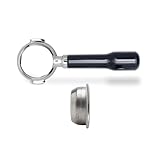 LELIT LELIT58 Bottomless Portafilter mit ergonomischem Griff - Silber / Schwarz