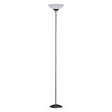 Reality Leuchten R4302-87 Fluter, 1x E27, titanfarben, Schirm in weiß
