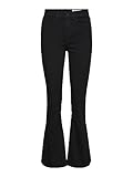 Noisy may Damen Nmsallie Hw flare Vi023bl Noos Jeans, Schwarz, 32W 32L EU