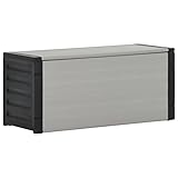 Somanki Mülltonnenbox Grau 85x34x40 cm, Mülltonnenverkleidung, Gartenbox,...