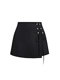 GORGLITTER Damen Hosenrock Kurze Hose Culottes Herbst Hosen Tülle Öse Rock...