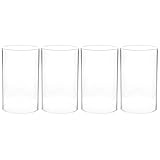 VICASKY 4 Stücke Glaszylinder Teelichtgläser Kerzenhalter Windlicht Glashütte...