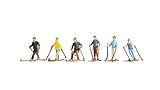 NOCH Skifahrer, handkolorierte Figuren, 1:87 für Winterszenen in H0 perfekt...
