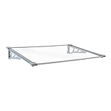 TrutzHolm® Aluminium Vordach Haustürvordach Pultvordach 150 x 90 cm Schneelast...