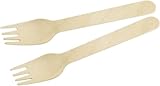 Holzgabel 30er Set aus Birke – Praktisches Mehrweg Besteck für Camping,...