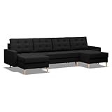 Mebligo - Ecksofa mit Schlaffunktion und Bettkasten Elma, U-Sofa, Sofa U Form...