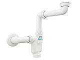 Aqua Bagno Raumsparsiphon Waschtisch - Möbelsiphon - Siphon platzsparend -...