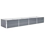 vidaXL Hochbeet Verzinkter Stahl 320x80x45cm Garten Pflanzbeet Blumenkasten