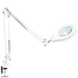 Beyamz Lupenleuchte mit 105 mm 5-Fach-Linse, dimmbaren LEDs, Schwenkarm mit 90...