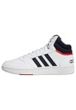 adidas Herren Hoops 3.0 Mid Sneakers, Ftwr White/Legend Ink/Vivid Red, 43 1/3 EU