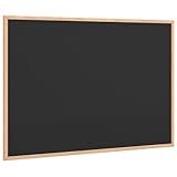 vidaXL Kreidetafel mit massivem Kiefernholzrahmen Schwarz 80x55 cm, Tafel,...
