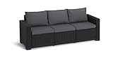 Allibert by Keter Gartenlounge Sofa California 3-Sitzer, graphit/ cool grey,...