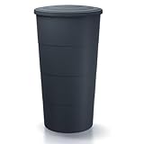Regenwassertonne Regentonne Regenbehälter Regentank Anthrazit oder Grau (200L...