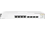 HP Inc. Aruba Instant On 1830 Desktop Gigabit Smart Switch 8X RJ-45 65W PoE -...