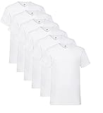 Fruit of the Loom Herren- V-Neck T-Shirt M L XL XXL 3XL 4XL 5XL Farbsets,...