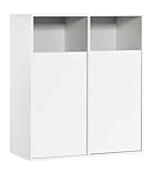 mokebo® Wäscheschrank in Weiß 'Der Wäschehüter', Wäschesortierer mit 2...