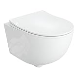 LAVITA Wand-WC Brava Hänge Toilette WC Sitz Toilettendeckel mit Absenkautomatik...