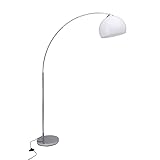 BRILLIANT Lampe Vessa Bogenstandleuchte 1, 7m chrom/weiß