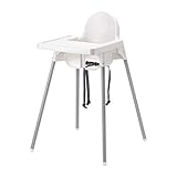 IKEA Hochstuhl Antilop, weiß, 15 kg maximale Belastung, tragbar, faltbar, für...