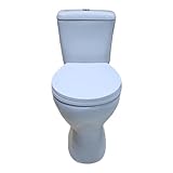 VBChome Stand- WC Toilette Keramik Komplett Set mit Spülkasten WC- Sitz aus...