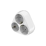 Braytron 3-Fach Mehrfachstecker Steckdosenadapter 230V Typ F Dreieck & Rechteck...