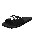 PUMA Unisex Purecat Flip-Flops, Black White, 42 EU