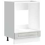 vidaXL Herdumbauschrank Porto Betongrau Holzwerkstoff, Backofenschrank,...