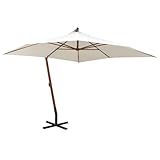 QZZCED Hängender Sonnenschirm für den Garten, mit Kurbelmechanismus,...