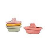 Little Dutch 2007437 Badespielzeug Badeboote 4er Set rosa