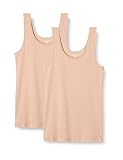 Amazon Essentials Damen Tanktop schlanke Passform, 2er-Pack, Beige, S