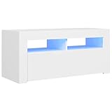 vidaXL TV Schrank mit LED-Leuchten Lowboard Fernsehschrank Fernsehtisch...