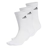 adidas Unisex Cushioned Crew Socken, 3 Paar White/Black 37-39